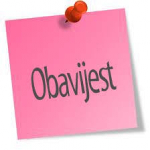 OBAVIJEST ZA RODITELJE PREDŠKOLACA